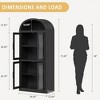 Jojoka Arched Cabinet 71.6" Tall Kitchen Pantry, Farmhouse Storage Cabinet, Large Bookshelf with Doors, 5 Tier Kitchen Cabinets for Dining Room - 2 of 4