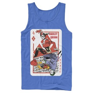 Men's Batman Harley Quinn Joker Poker Card Tank Top - 1 of 3