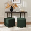 KINWELL 18.5" Wide Modern Square Boucle Upholstered Ottoman Entryway Footstool Set of 2 - 2 of 4