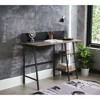 NicBex Rustic Oak/Black Wrting Table Computer Desk with 2-Shelf Storage Space&H-Shaped Base,Home Office Desk,Home Workstation - 2 of 4