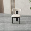 POVISON Mid-Century Modern Wood Dining Chairs Set of 2, White & Black Side Chairs, Fully Assembled - 3 of 4