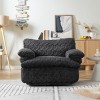 Swivel Corduroy Bean Bag Chair for Adults with Armrests, Oversized Memory Foam Floor Sofa for Living Room, Bedroom or Game Room–The Pop Home - 2 of 4