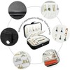 HTUTWOO Travel Jewelry Box, PU Leather Jewelry Organizer for Girls, Portable Mini Travel Case Display Storage Holder Boxes for Stud Earrings, Rings - 2 of 4