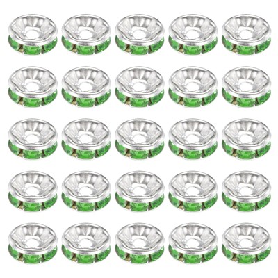 Unique Bargains Rhinestone DIY Jewelry Making Spacer Beads 50 Pcs