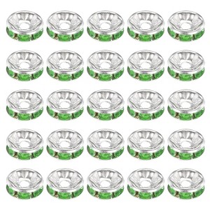 Unique Bargains Rhinestone DIY Jewelry Making Spacer Beads 50 Pcs - 1 of 4