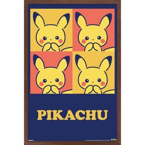 Trends International Pokémon: Pikachu Cutie Collection - Squares Framed Wall Poster Prints - 1 of 4