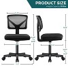 NicBex Adjustable Height  Mesh Home Office Chairs,Desk Chair with Lumbar Support and Universal Wheels for Work Study - 2 of 4