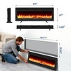 Garvee 40/50/60/72 Inch Wall Mounted Electric Fireplace - 1500W/750W Heater - 3 of 4