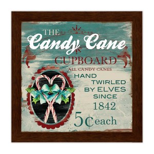 Courtside Market The Candy Cane 8x8 Framed Art Board - 1 of 2
