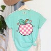 Simply Sage Market Women's Checkered Apple Stars Short Sleeve Garment Dyed Tee - 3 of 4