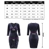 Coolmee Women Sexy Cross V Neck Three-Quarter Sleeve Tulip Hem Bodycon Slit Wrap Velvet Mini Dress Cocktail Guest Dress - 4 of 4
