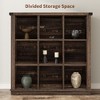 GustoWave 9 Cube Storage Organizer Bookshelf, 37.4 Inch Wood Storage Bookcase for Entryway, Long Low Bookshelves for Living Room - 3 of 4