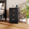 Costway 1/2 PCS Nightstand with Charging Station, 3 Storage Drawers for Bedroom, Living Room White/Black/Natural - 4 of 4