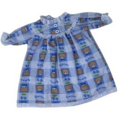 Doll Clothes Superstore Blue Flannel Nightgown Fits 18 Inch Girl Dolls Like American Girl Our Generation
