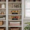 Casafield (Set of 2) Water Hyacinth Seagrass Pantry Baskets with Handles and Chalkboard Labels, Wide Woven Storage Baskets for Kitchen Shelves - 2 of 4