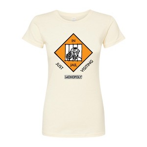 Women's - Monopoly - In Jail Just Visiting Fitted Graphic T-Shirt - 1 of 2