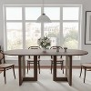 PexFix 67" x 33.5" Modern Farmhouse Kitchen Dining Room Table Furniture Oval Walnut Kitchen Table with Rattan Woven Legs for Kitchen Bar Living Room - 3 of 4