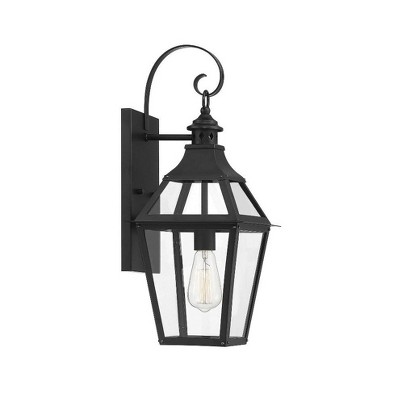 Jackson Black and Gold 22.4" Outdoor Wall Lantern