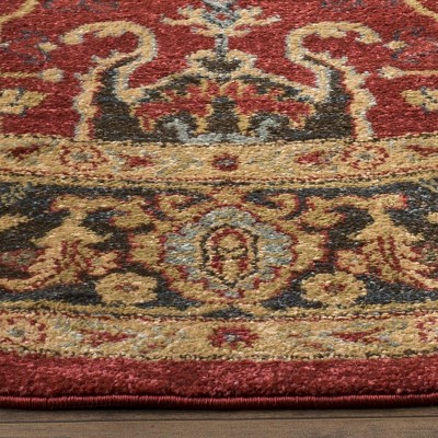 Natural/Navy Rectangular Synthetic Stain-Resistant Area Rug 79"