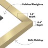 Americanflat 12x16 Picture Frame  - Set of 2 - Use as 9x12 Frame with Mat or 12x16 Frame Without Mat - Gallery Wall Frame Set for Wall Display - Gold - 3 of 4