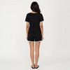 Anna-Kaci Lounge Women's Lace Trim Short Sleeve Pajama Set with Pocket Detail - 4 of 4