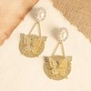SOHI Women's California Gold Party Drop Earrings - 2 of 4