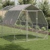 vidaXL Chicken Run Silver Galvanized Steel Large Chicken Run - 2 of 4