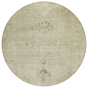 Beige Taupe And Brown Oriental Washable Indoor Outdoor Area Rug - 1 of 4