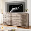 Wooden Dressers for Bedroom with 12 Drawers, Wide TV Stand Dresser for 65 Inch TV, Chest of Drawers, Wood Modern Clothes Storage Organizer - 3 of 4