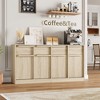 Garvee Sideboard Buffet Cabinet with Storage Drawers, 4-Door Kitchen Cabinet with Wood Handles, Modern Console Table for Dining Room, Entryway - 2 of 4