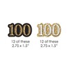 Big Dot of Happiness Adult 100th Birthday - Gold - DIY Shaped Birthday Party Cut-Outs - 24 Count - 2 of 4