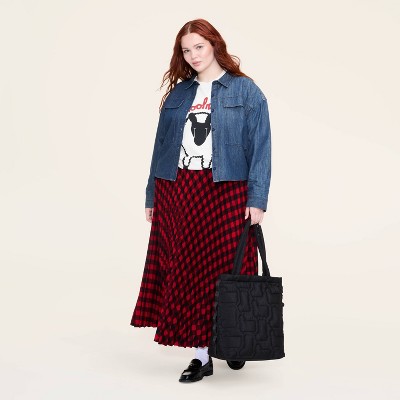 Women's Button-Down Long Sleeve Collared Utility Shirt - Woolrich x Target Dark Wash Denim