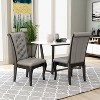 2pk Samantha Tufted Scrolled Back Side Dining Chair - HOMES: Inside + Out - 2 of 4