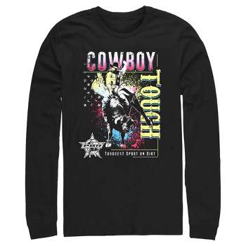 Men's Professional Bull Riders Cowboy Tough Colorful Long Sleeve Shirt