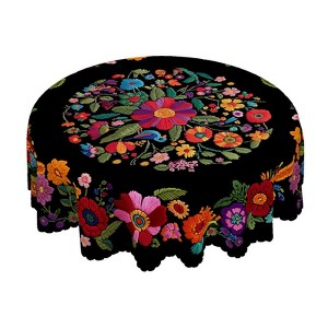 LOVEVOOK Floral Rectangular Tablecloth, Washable Seasonal Round Floral Table Cover for Party Picnic Dinner Decor - 1 of 4