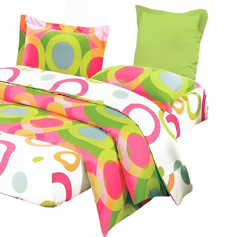 Slickblue 300GSM Bed In A Bag Set Combo- Pillow Sham, Pillow, Duvet Cover & Comforter, 6 Pc, Design 1, Queen Size