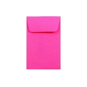 JAM Paper #1 Coin Business Colored Envelopes 2.25 x 3.5 Ultra Fuchsia Pink Bulk 1000/Carton - 1 of 4