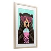 Stupell Industries Bear And Bubble Tea Framed Print Under Glass Art - 2 of 4