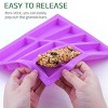Aoibox 8 Cavity Granola Bar Molds, 2 Pack Rectangle Silicone Chocolate Candy Bar Molds for Baking Cereal Energy Bar, Protein Bar - 4 of 4