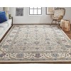 Rylan Transitional Oriental Taupe/Ivory/Blue Area Rug - 2 of 4
