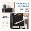 MAYEERTY Dresser Chest of Drawers with Metal Frame and Wood Top - 3 of 4