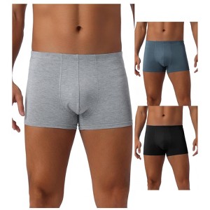 INSPIRE CHIC Men's 3 Pack Underwear Regular Fit Soft Comfortable Basic Boxer Briefs - 1 of 4