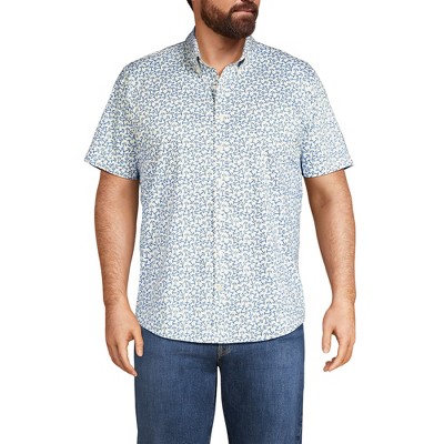 Lands' End Men's Traditional Fit Short Sleeve Travel Kit Shirt