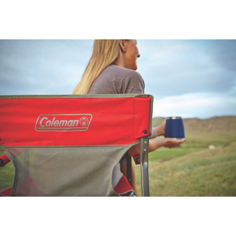 Coleman Outpost Breeze Folding Deck Chair - Red, 4 of 6