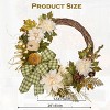 24-Inch Artificial Flower Harvest Wreath White & Green Pumpkin Wreath for Front Door - 3 of 4