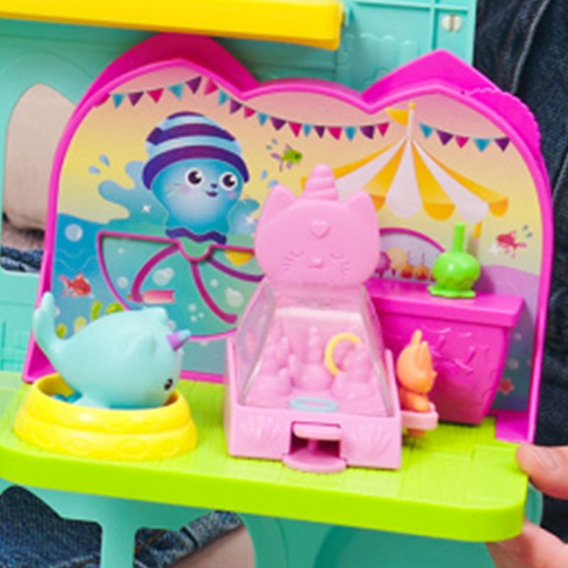Gabby&#39;s Dollhouse Kitty Narwhal&#39;s Carnival Room Playset, 5 of 10