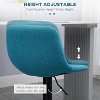 Blue Adjustable Bar Stool, Swivel Height Bar Stool with Backrest 4-Piece Set - 4 of 4