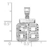 Black Bow Jewelry 14k White Gold, Varsity Collection, Small D/C Pendant, Number 68 - 2 of 3