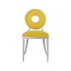 Meridian Furniture,Carousel Yellow Velvet Dining Chair, Set of 2 - 4 of 4