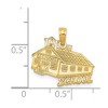Black Bow Jewelry 14k Yellow Gold Flat Schoolhouse Pendant - 3 of 4